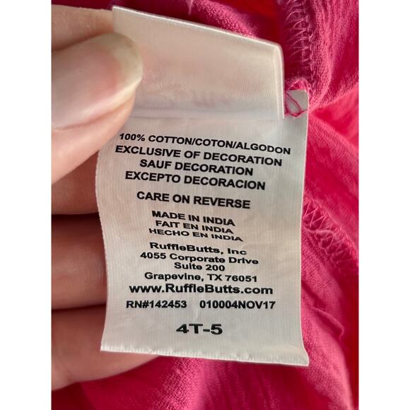 Ruffle Butts tunic dress swimsuit cover up pink girls 4-5t cotton - Picture 9 of 10